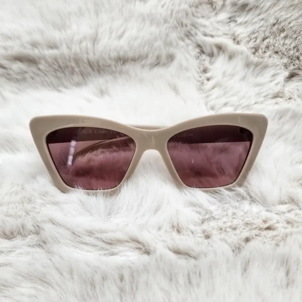 Vince Camuto‎ beige with purple tinted frames, used sungalsses